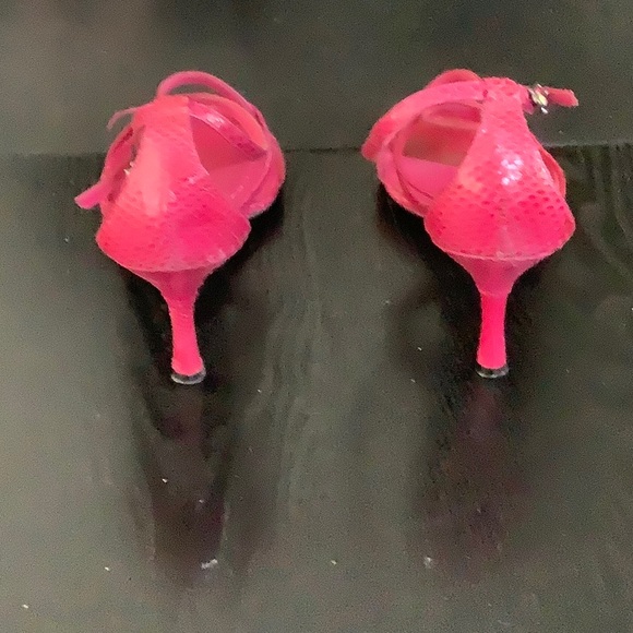 Nina pink faux leather “snakeskin” heel size 7 - Picture 5 of 6